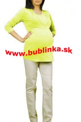 Tehotenská a dojčiaca blúzka, citrónová, skladom L/XL